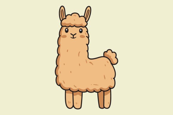 Alpaca Flat Color Vector Illustration: A Versatile Design Asset