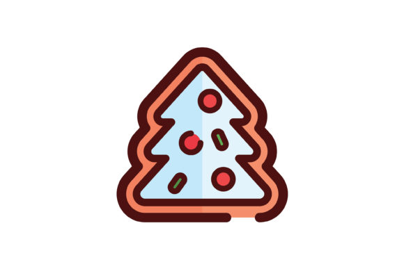 Christmas Icon Cookies Lineal Color: Festive Vector Art for Creative Projects