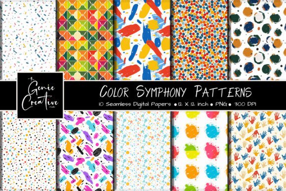 Color Symphony Seamless Patterns Set: A Designer's Go-To Asset