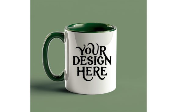 Forest Green Mug Mockup: Elevate Your Design Portfolio