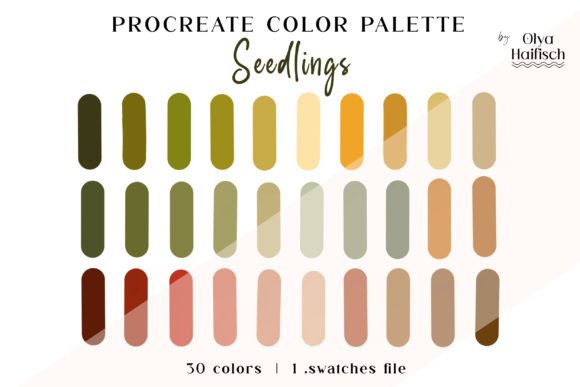 Greenery Procreate Color Swatches: A Natural Spring Palette