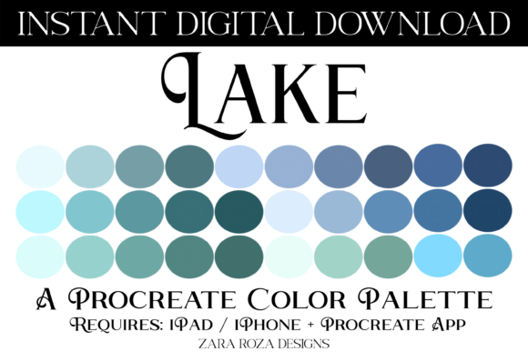 Lake Procreate Color Palette: Your Go-To Digital Art Palette
