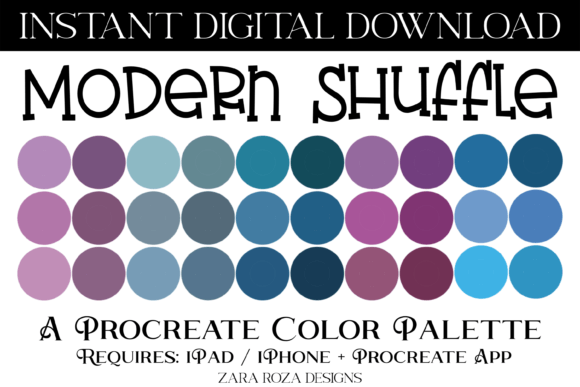 Modern Shuffle Procreate Color Palette: A Creative Toolkit for Digital Artists