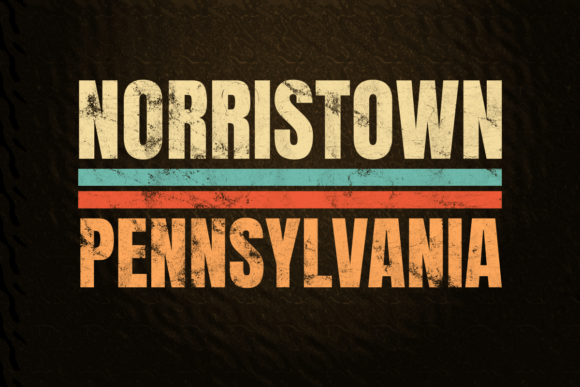 Norristown Pennsylvania Retro Color: Vintage Charm for Modern Designs