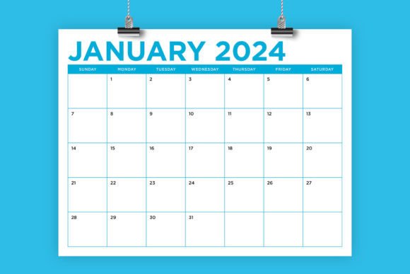 Organize Your Year: The 2024 8.5 X 11 Inch Color Calendar