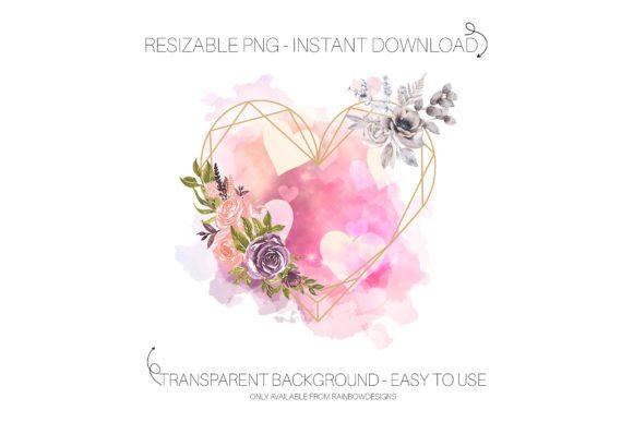 Pink Floral Watercolour Heart Frame: A Designer’s Guide to Use