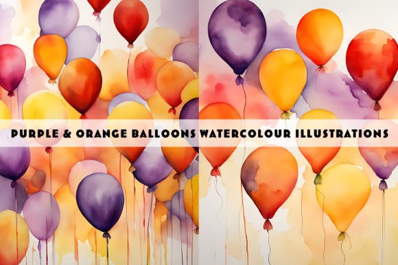 Purple and Orange Watercolour Balloons: A Designer's Guide