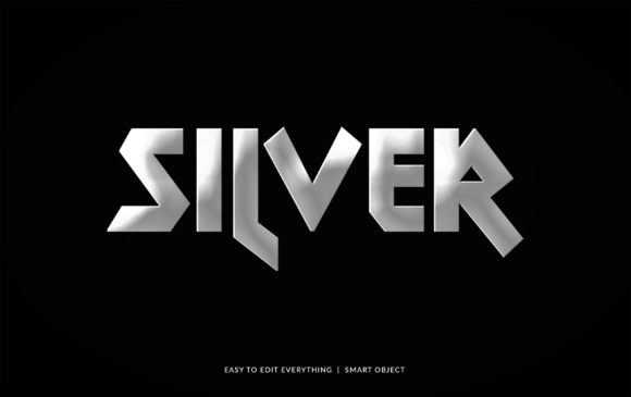 Silver Metal Steel Color 3D Text Effect: Design Power