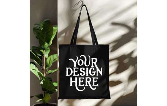 Tote Bag, color Black Mockup 11: Elevate Your Design Presentations