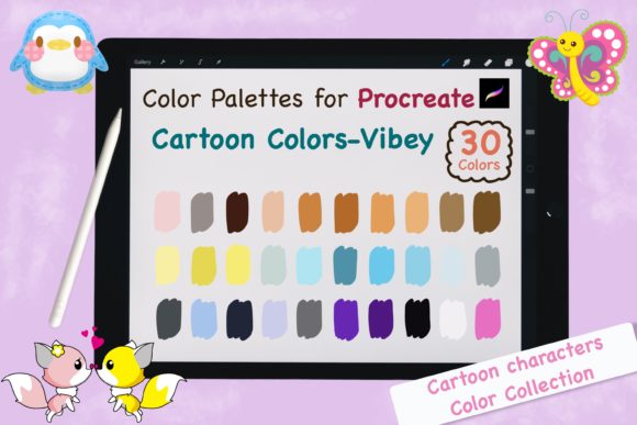 Unlock Vibrant Artwork with Procreate Color Palettes-Cartoon Vibey