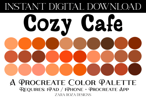 Warm Up Your Digital Art with the Cozy Cafe Procreate Color Palette