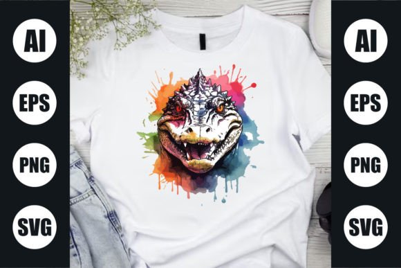 Water Color CROCODILE T Shirt Design: A Creative Branding Tool