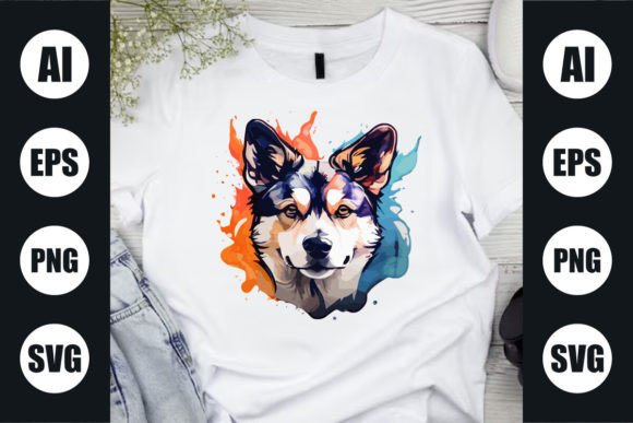 Water Color Dog T Shirt Design: A Painterly Approach to Apparel