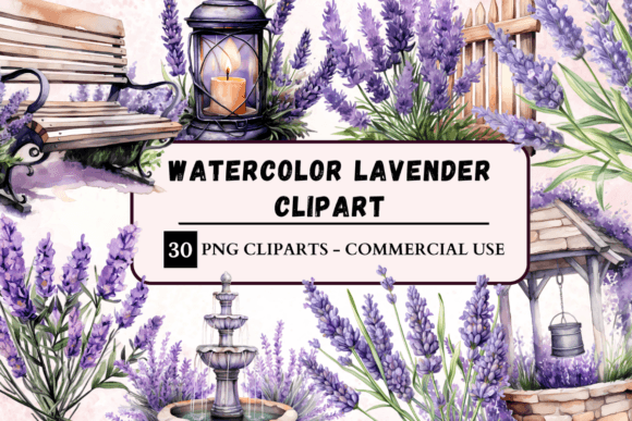 Watercolour Lavender Clipart: A Breath of Fresh Air for Your Designs